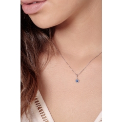 18k white gold pendant with spheres and blue sapphire 2
