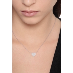 Pixeled heart pendant with diamonds 2