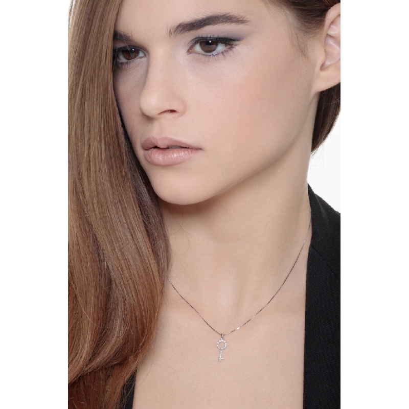Key pendant with diamonds