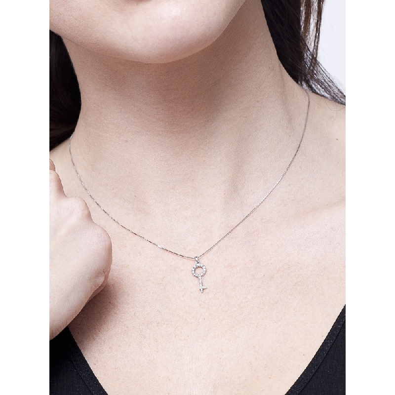 Key pendant with diamonds