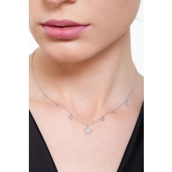 Necklace with a diamond star pendant and diamond charms 2