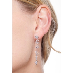 Single earring GRETA with diamonds 2