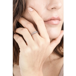 White gold 18k trilogy with diamonds  2