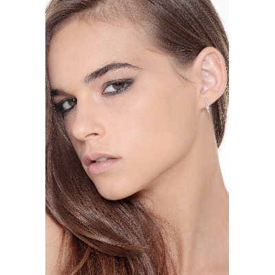 18k white gold lightning bolt earrings with diamonds 