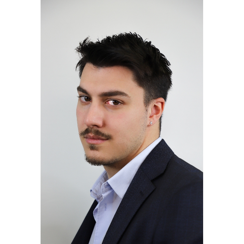 Mono orecchino a croce da Uomo in oro bianco 18k con diamanti