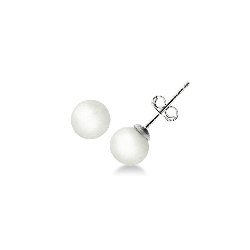 White gold 18k stud earrings with 7,30 mm pearls