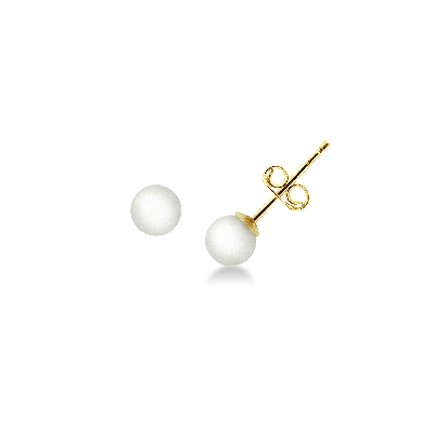 Yellow gold 18k pearl stud earrings 