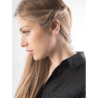 18k white gold diamond stud earrings 0,06 ct