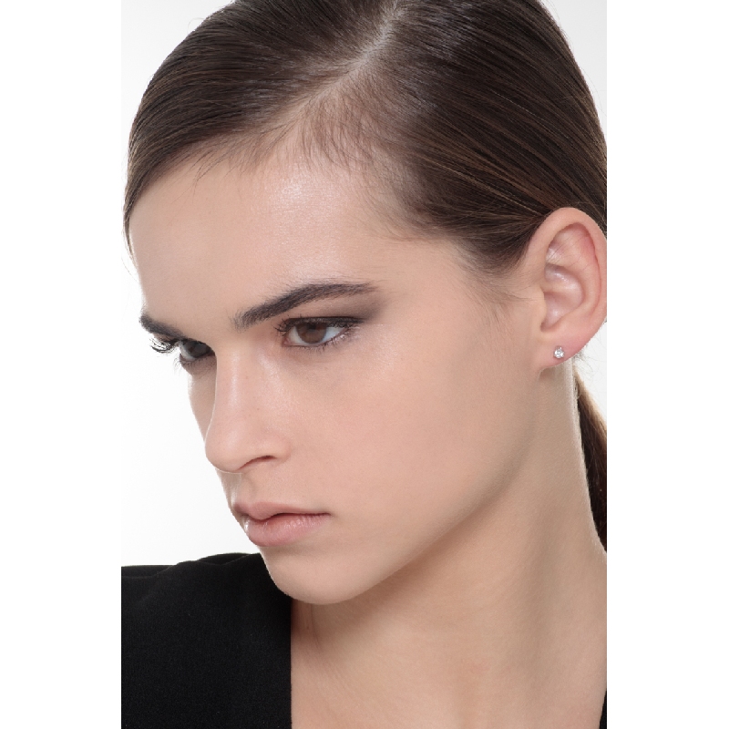 3 prongs diamond stud earrings 0,24 ct