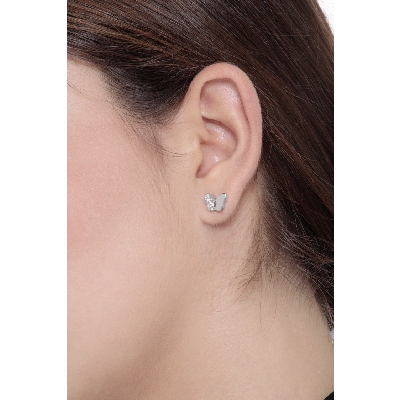 Butterfly earrings with diamonds