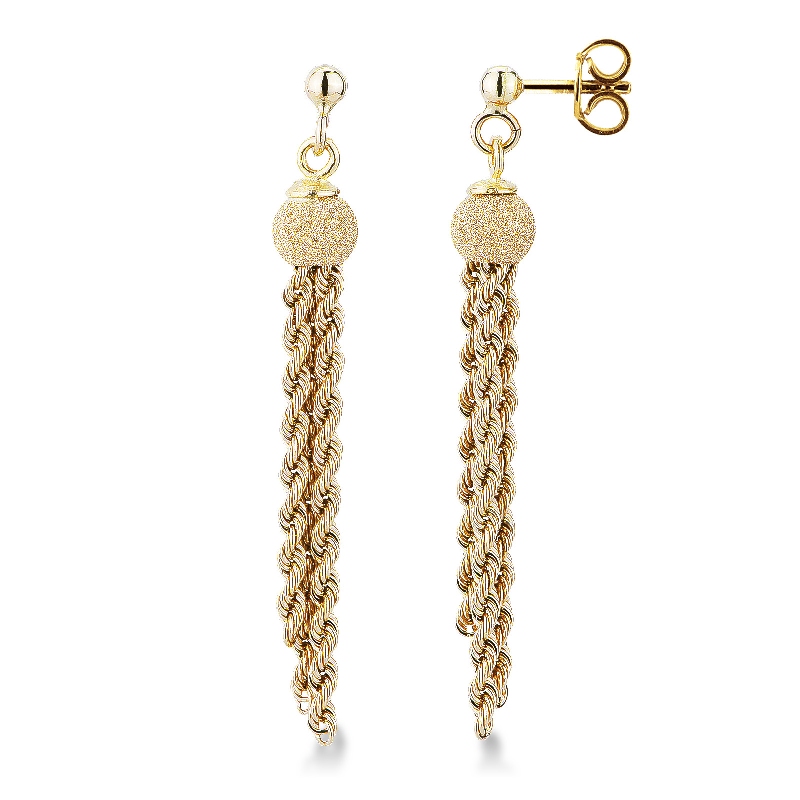 18k yellow gold drop earrings 