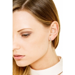 Orecchini in oro bianco 18k con peridoti e diamanti 2
