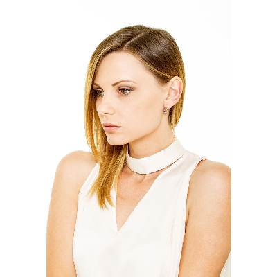 Yellow gold 18k earrings with amethysts and diamonds 