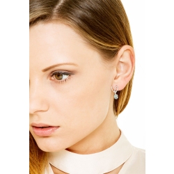 18k white gold earrings with diamonds and aquamarines  2