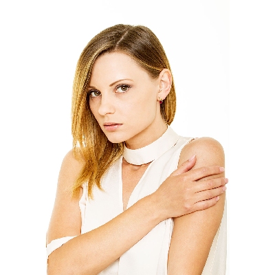 Yellow gold 18k drop earrings with rubies and diamonds 