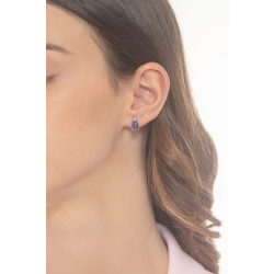 Earrings in white gold 18k with tanzanite and diamonds 2