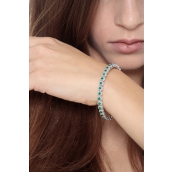 Elastic bracelet with diamonds and emeralds 2