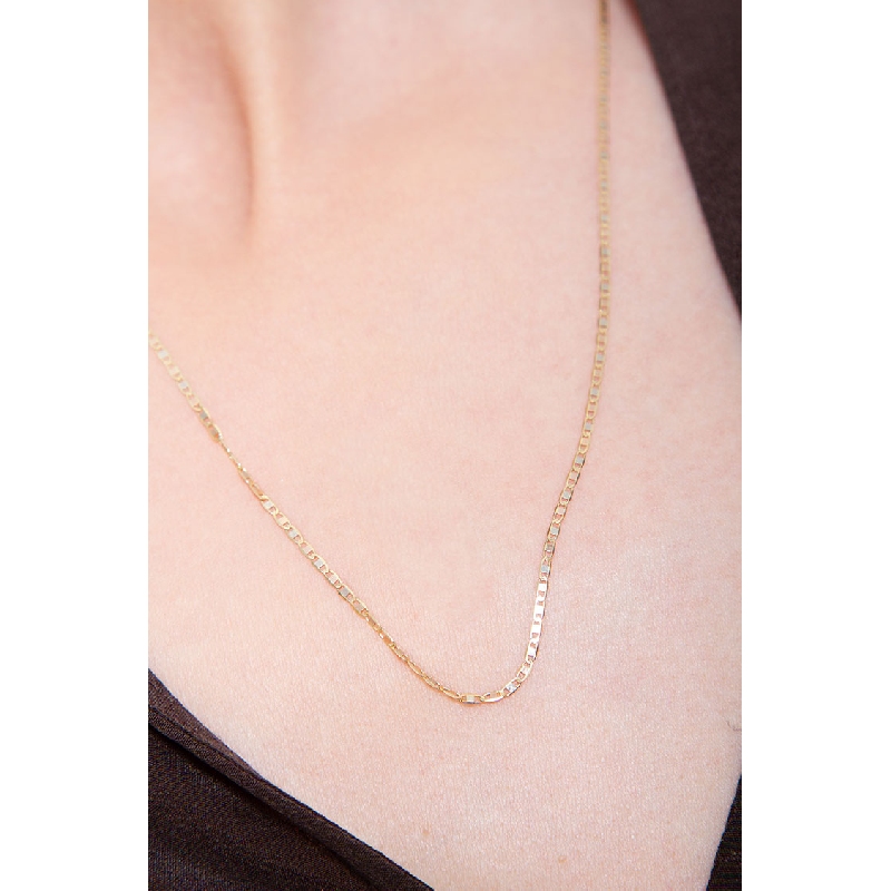 18k yellow gold men chain with small links