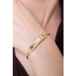 18k yellow gold platelet bracelet with diamonds 2