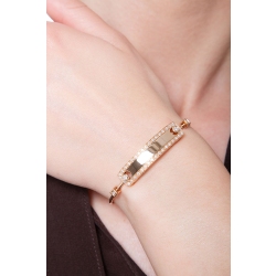 18k rose gold bracelet with platelet and diamonds  2