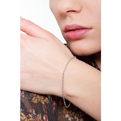 Bracelet 18k White Gold with Chain