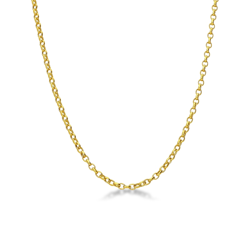 Light chain in 18k yellow gold, 40 cm