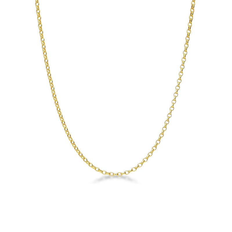 Light chain in 18k yellow gold, 45 cm