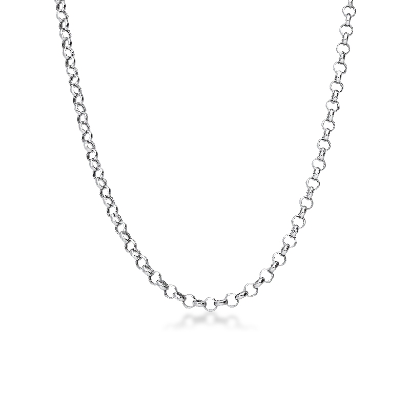 18k white gold classic chain