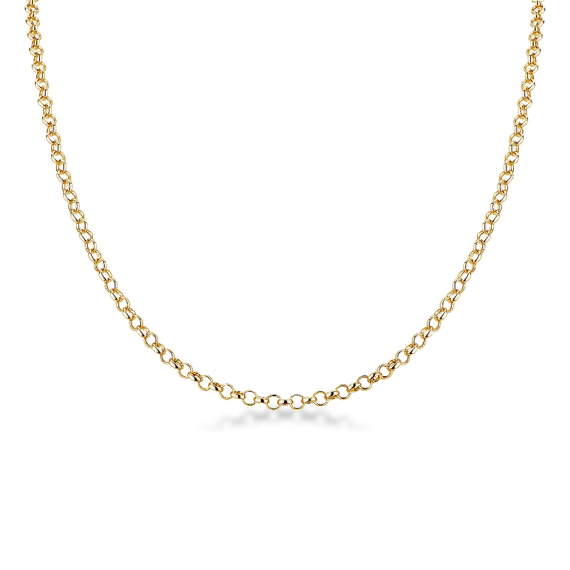 18k yellow gold rolo chain 40 cm