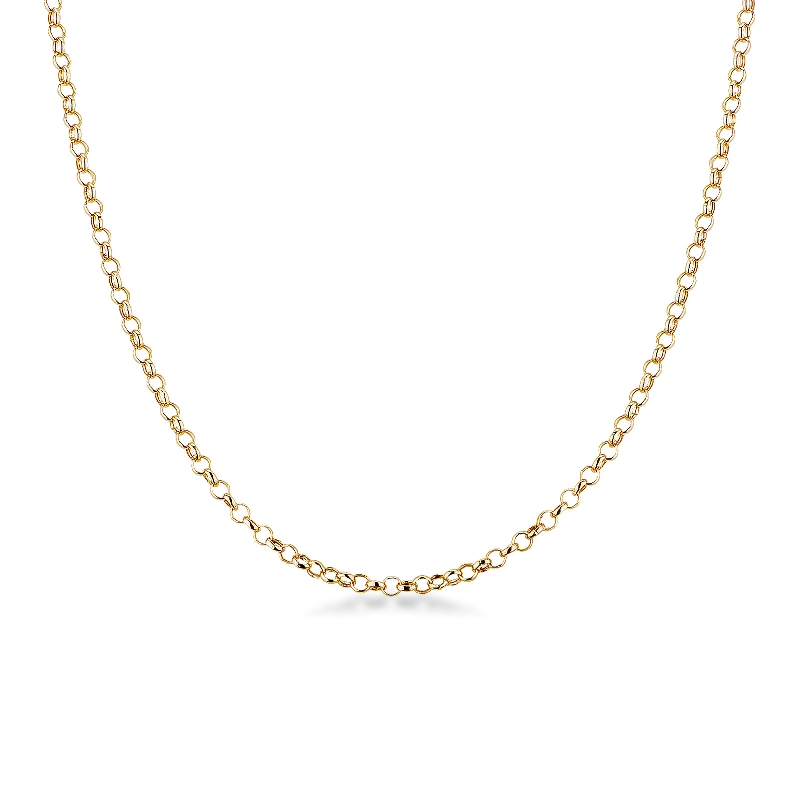 18k yellow gold rolo chain 60 cm