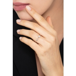 Solitaire diamond ring 0,25 ct white gold 18k 2
