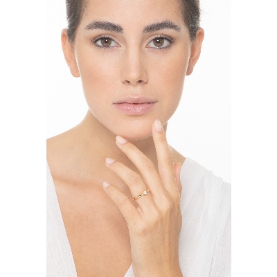 Yellow gold 18k 4 claw solitaire diamond ring 0,20ct