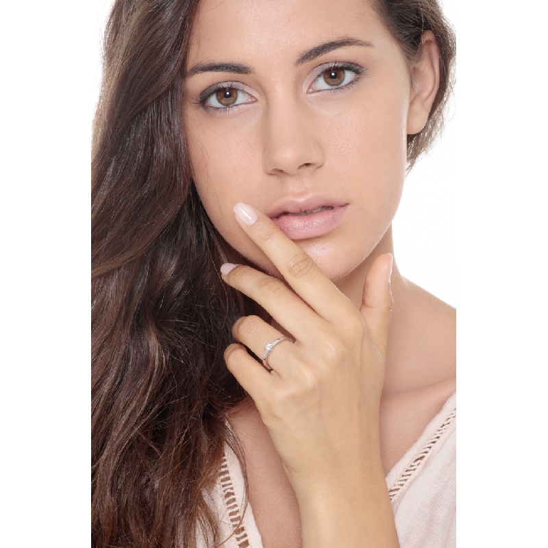 4 claw solitaire 0,20 ct diamond ring 