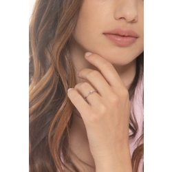 18k white gold solitaire ring with central diamond 0.15 ct 2