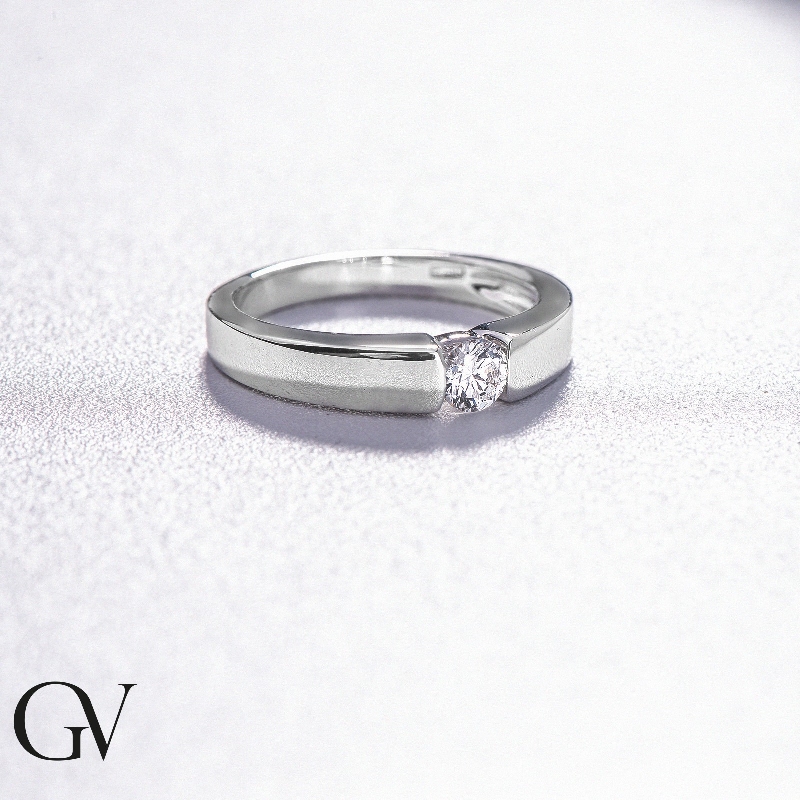 SOLITARIO CT 0,25  O.BIANCO   INCASSATURA BATTUTA