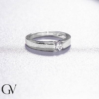 SOLITARIO CT 0,25  O.BIANCO   INCASSATURA BATTUTA