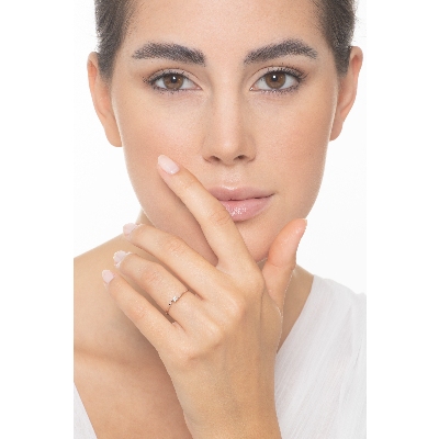 White gold 18k solitaire diamond ring 0,04 ct Valentino Model