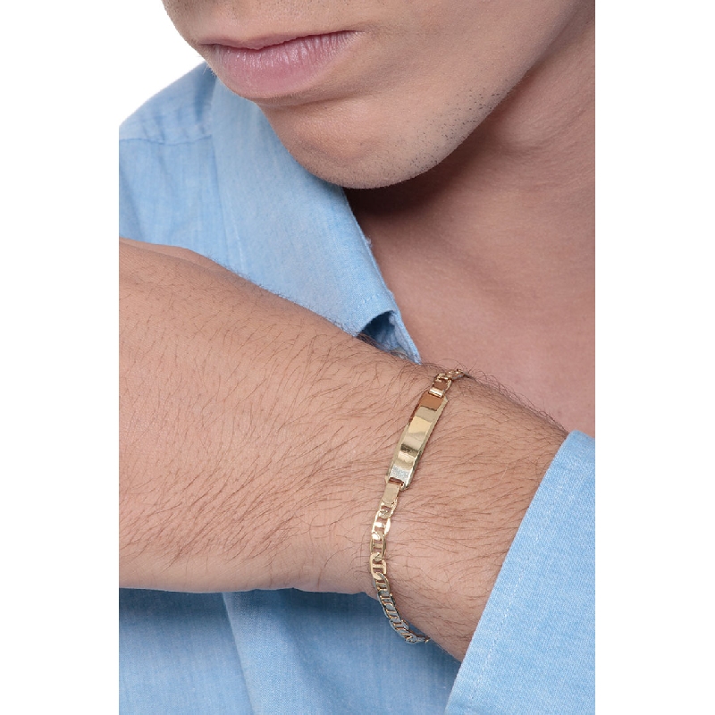 Man anchor links bracelet in 18k yellow gold 