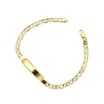 Man anchor links bracelet in 18k yellow gold 