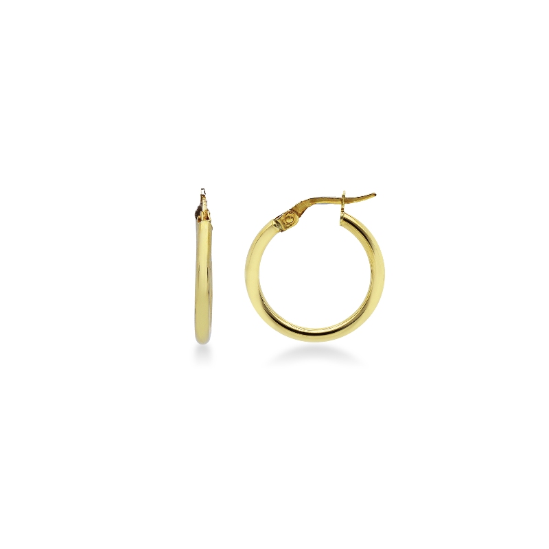 Hoop earrings in yellow gold 18k