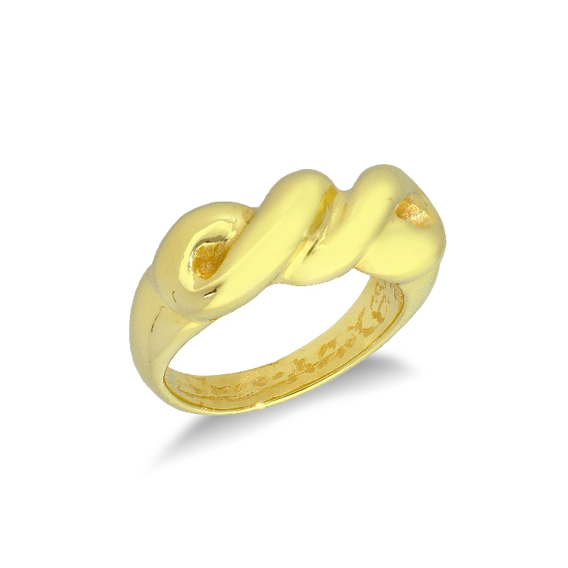 Ring braided in yellow gold 18k