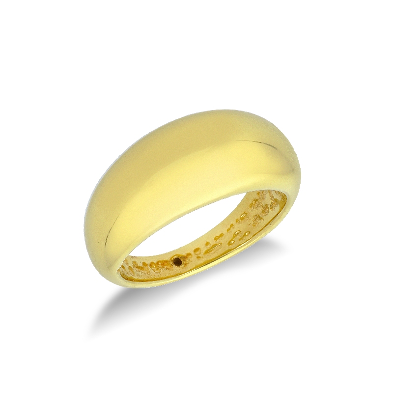 18k yellow gold rounded ring 