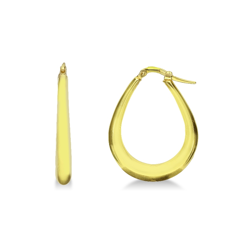 18k yellow gold hoops