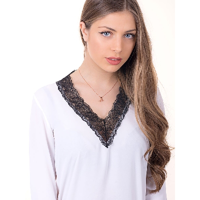 18k rose gold necklace with fancy diamond trilogy pendant