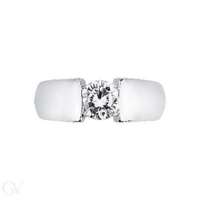 Montatura solitario incastonatura a battuto