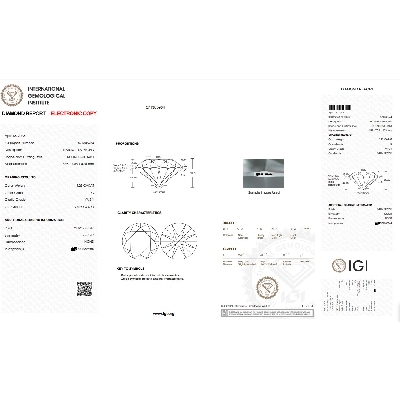 Diamante Certificato IGI   CT 1,25   G   VVS 1