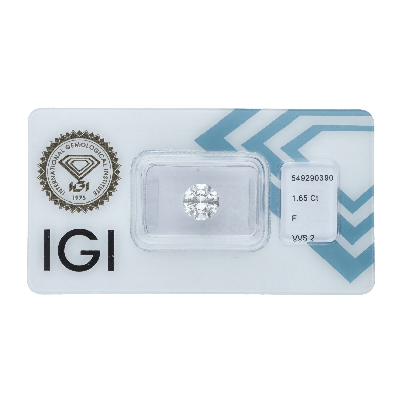 Diamante Certificato IGI   CT 1,65   F   VVS 2