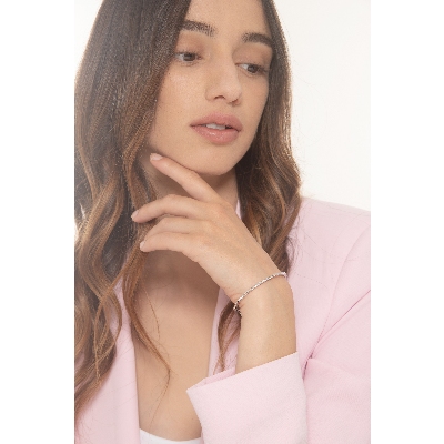 18k white gold spring bracelet with diamonds 