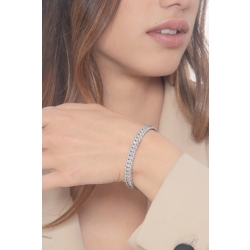 18k white gold semi-rigid bracelet with diamonds 2