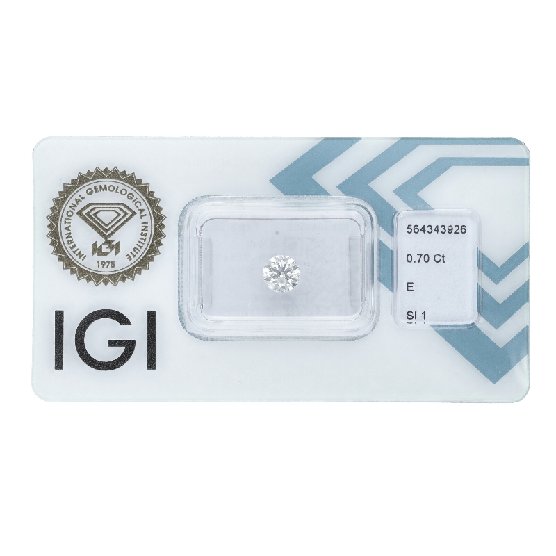 Diamante Certificato IGI   CT 0,70   E   SI 1